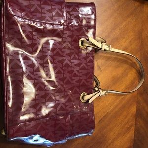 Michael Kors Burgundy Patent Tote